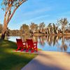 Lake With Red Chair Diamond Painting