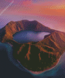 Lombok Island At Sunset Diamond Painting