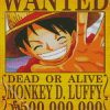 Luffy Wanted Poster Diamond Painting