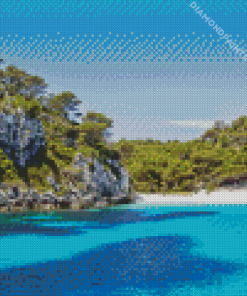 Macarelleta Beach In Minorca Diamond Painting