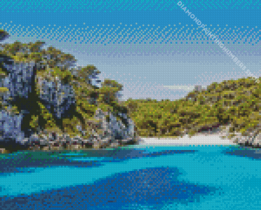 Macarelleta Beach In Minorca Diamond Painting