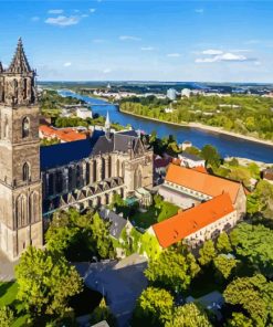 Magdeburg Tower Diamond Painting