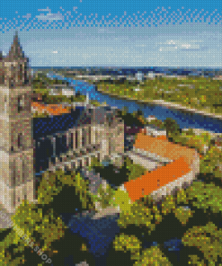 Magdeburg Tower Diamond Painting