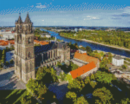 Magdeburg Tower Diamond Painting