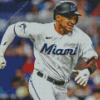 MiASi Marlins Baseballer Diamond Painting