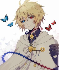 Mikaela Hyakuya With Butterflies Diamond Painting