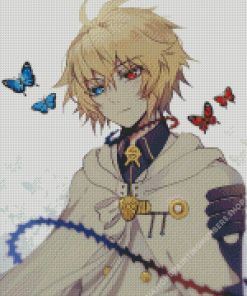 Mikaela Hyakuya With Butterflies Diamond Painting