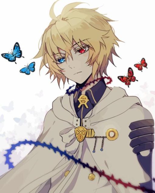 Mikaela Hyakuya With Butterflies Diamond Painting