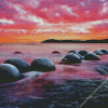 Moeraki Beach Boulders Diamond Painting