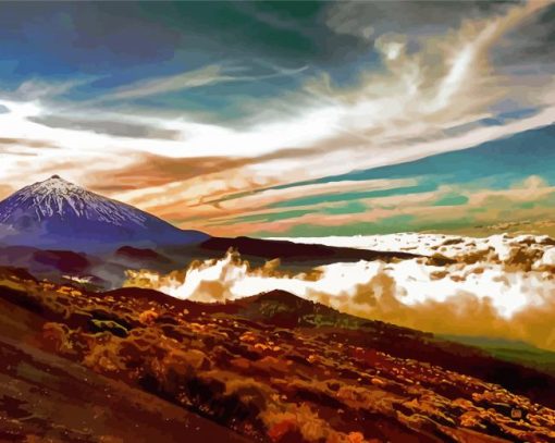 Mount Teide Volcano Diamond Painting