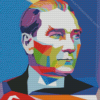 Mustafa Kemal Ataturk Pop Art Diamond Painting