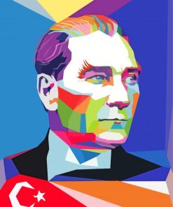 Mustafa Kemal Ataturk Pop Art Diamond Painting