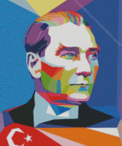 Mustafa Kemal Ataturk Pop Art Diamond Painting