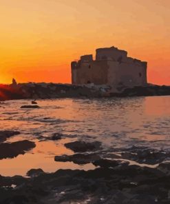 Paphos At Sunset Diamond Painting