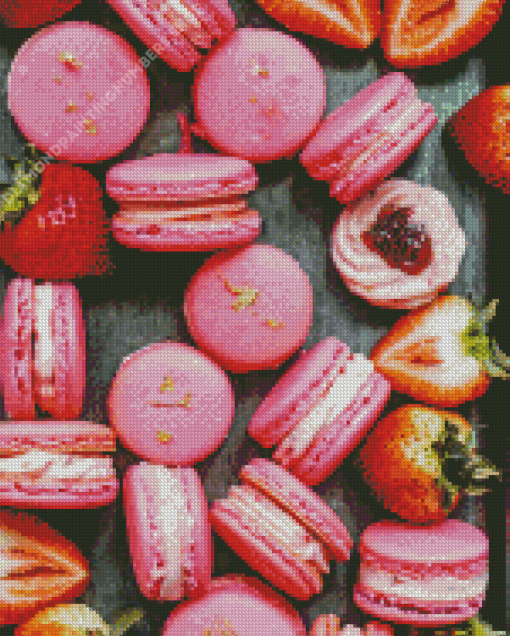 Pink Macarons Diamond Painting