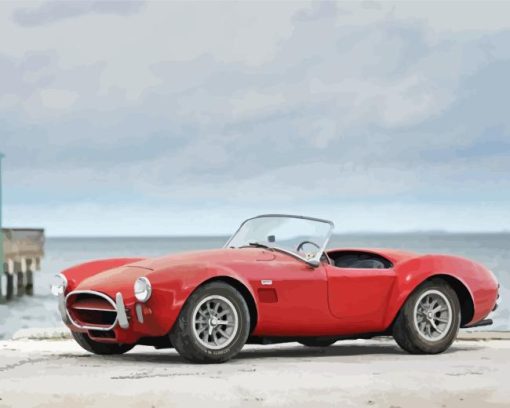 Red Cobra 427 Car Diamond Painting