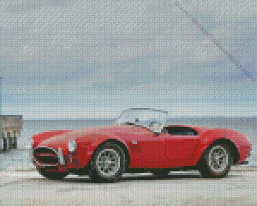 Red Cobra 427 Car Diamond Painting