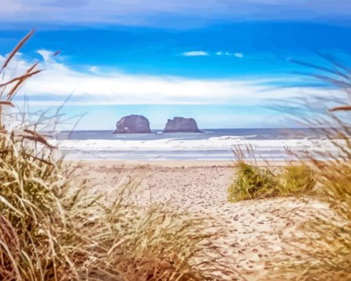 Rockaway Beach Twin Rocks Diamond Painting