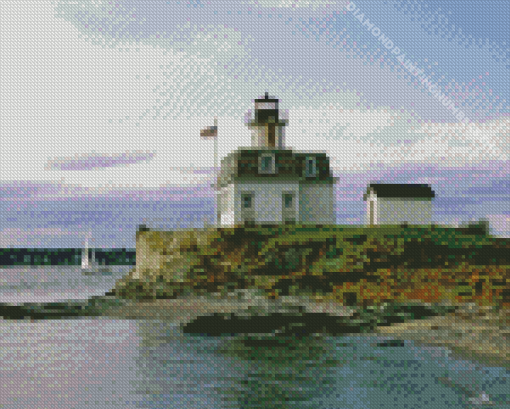 Rose Island Lighthouse Narragansett Diamond Painting