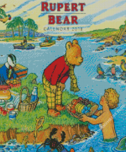 Rupert Bear Cartoon Diamond Painting