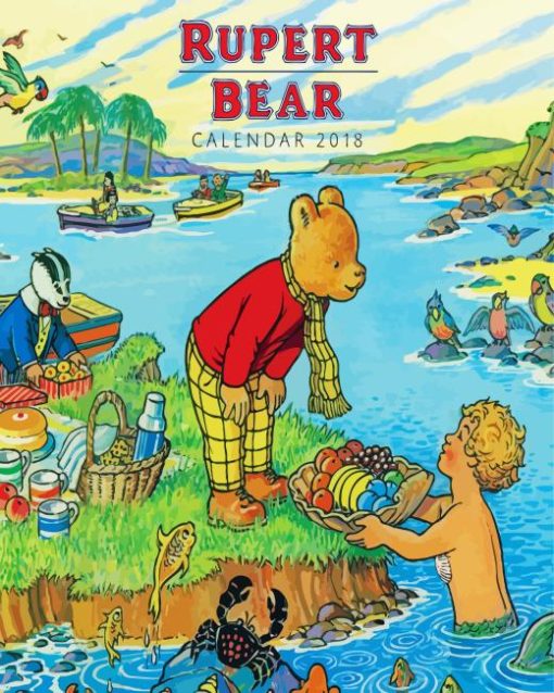 Rupert Bear Cartoon Diamond Painting