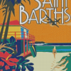 Saint Barths Illustrated Poster Diamond Painting