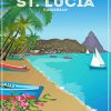 Saint Lucia Caribbean Poster Diamond Painting