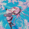 Sakura Miku With Headphones Diamond Painting