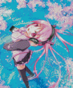 Sakura Miku With Headphones Diamond Painting