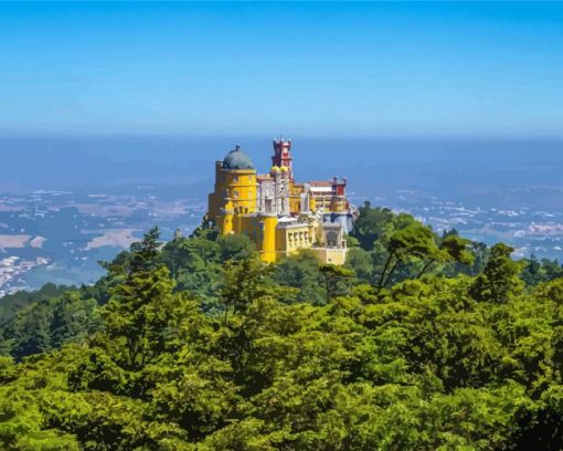 Sintra Mountains Pena National Palace Diamond Painting