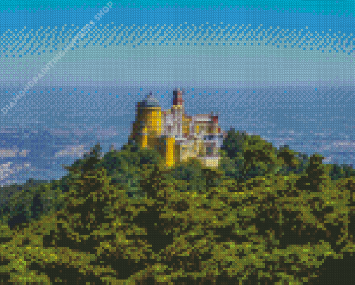 Sintra Mountains Pena National Palace Diamond Painting