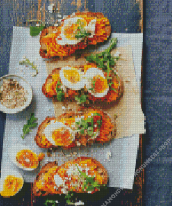 Smashed Pumpkin Toast And Eggs Diamond Painting