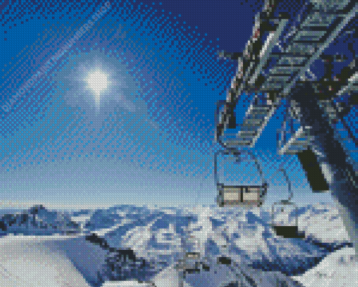 Stubai Glacier Telepherique Austria Diamond Painting