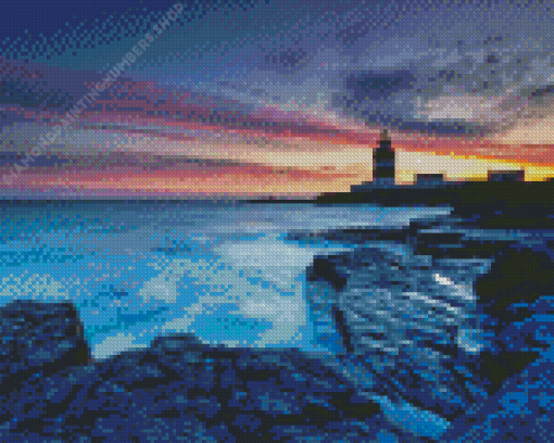 Sunset Hook Lighthouse Diamond Painting