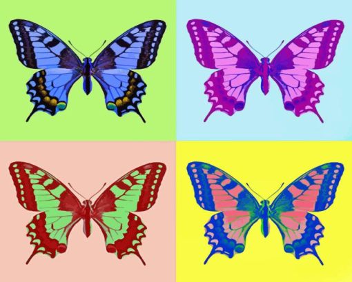 Swallowtail Butterfly Pop Art Diamond Painting