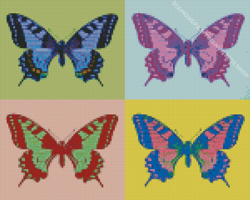 Swallowtail Butterfly Pop Art Diamond Painting