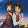 Taki And Mitsuha Your Name Anime Diamond Painting