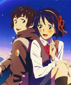 Taki And Mitsuha Your Name Anime Diamond Painting