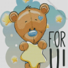 Teddy Bear With Star For You Diamond Painting