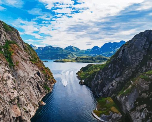 The Norwegian Fjords Trollfjord Diamond Painting