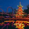 Tivoli Gardens Park By Night Diamond Painting