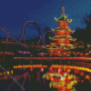 Tivoli Gardens Park By Night Diamond Painting