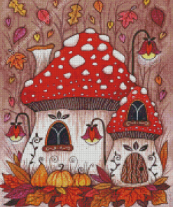 Toadstool Cottage Diamond Painting