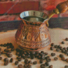 Turkish Coffee Pot And Beans Diamond Painting