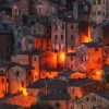 Tuscany Buildings At Night Diamond Painting