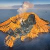 Volcano In Middle Of The Ocean Diamond Painting