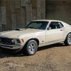 White 1970 Ford Mustang Diamond Painting