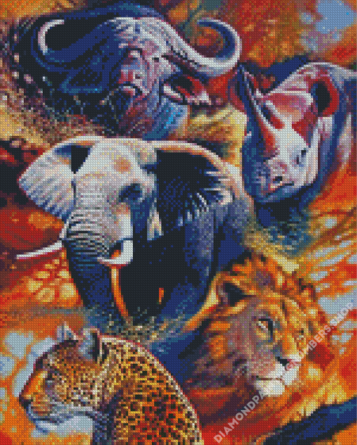 Wild Big Five Diamond Painting