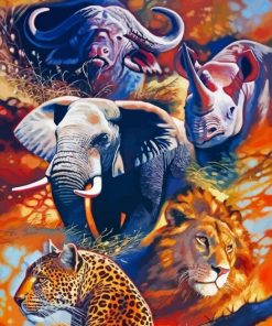 Wild Big Five Diamond Painting