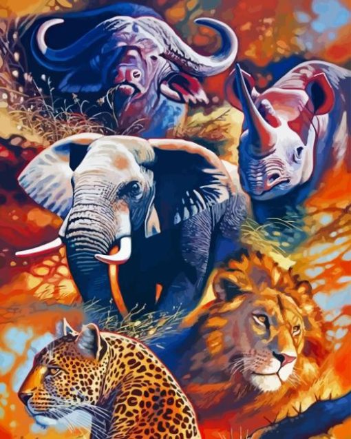 Wild Big Five Diamond Painting